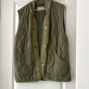 Free people army green vest